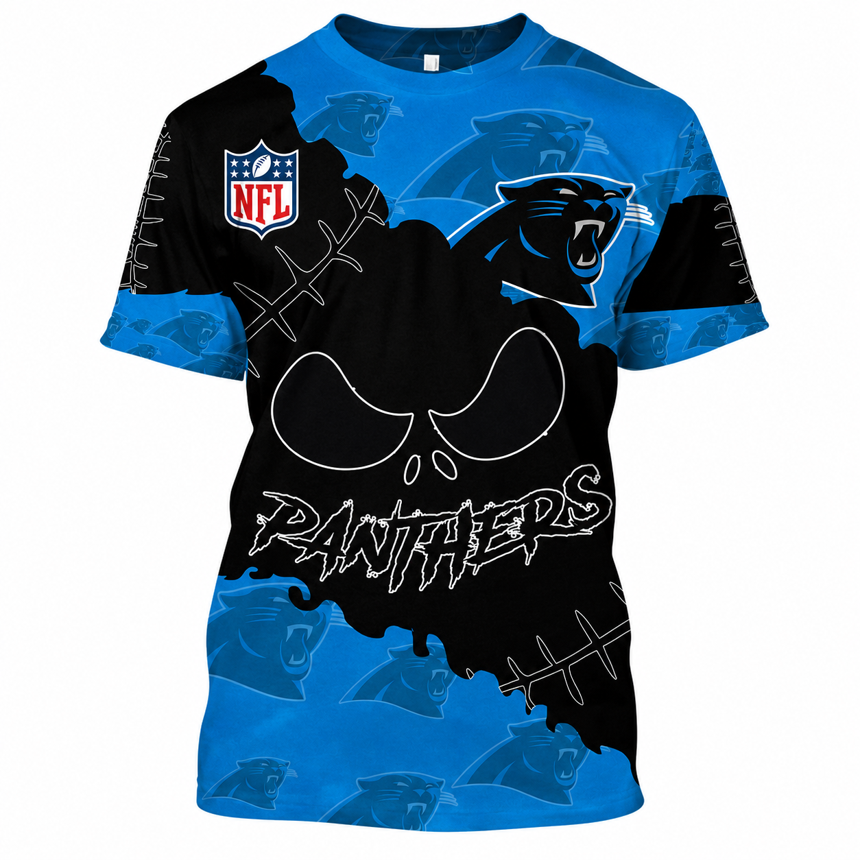 Limited Edition – Customized NFL Carolina Panthers Halloween Skull Apparel For Fans