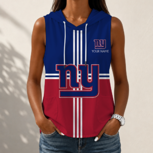 Limited Edition – Customized NFL New York Giants Women’s Sleeveless Hooded Pocket Tank Top