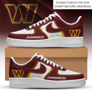 Limited Edition – Customized NFL Washington Commanders Air Force 1 Shoes