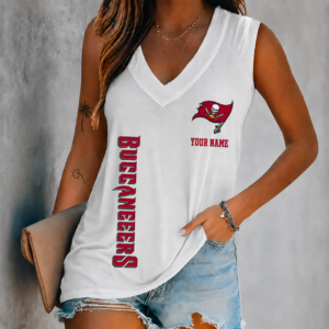 Limited Edition – Customized NFL Tampa Bay Buccaneers Women’s V-Neck Tank Top