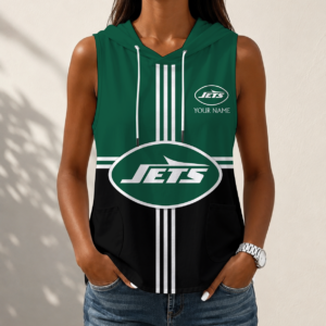 Limited Edition – Customized NFL New York Jets Women’s Sleeveless Hooded Pocket Tank Top