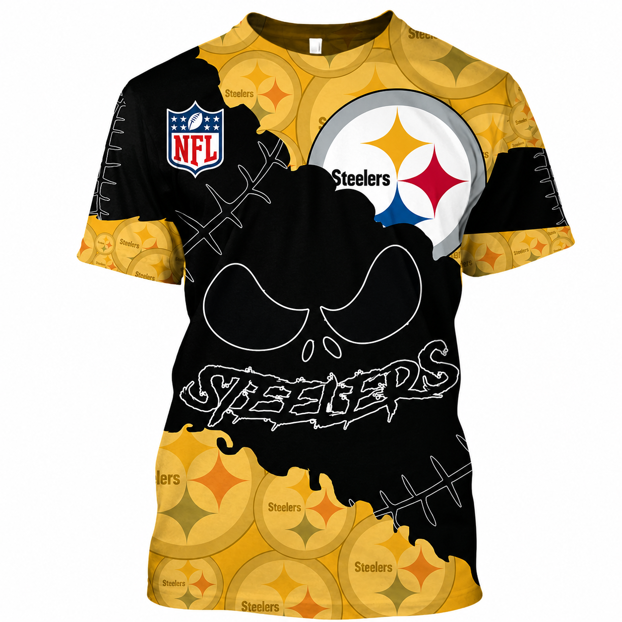 Limited Edition – Customized NFL Pittsburgh Steelers Halloween Skull Apparel For Fans
