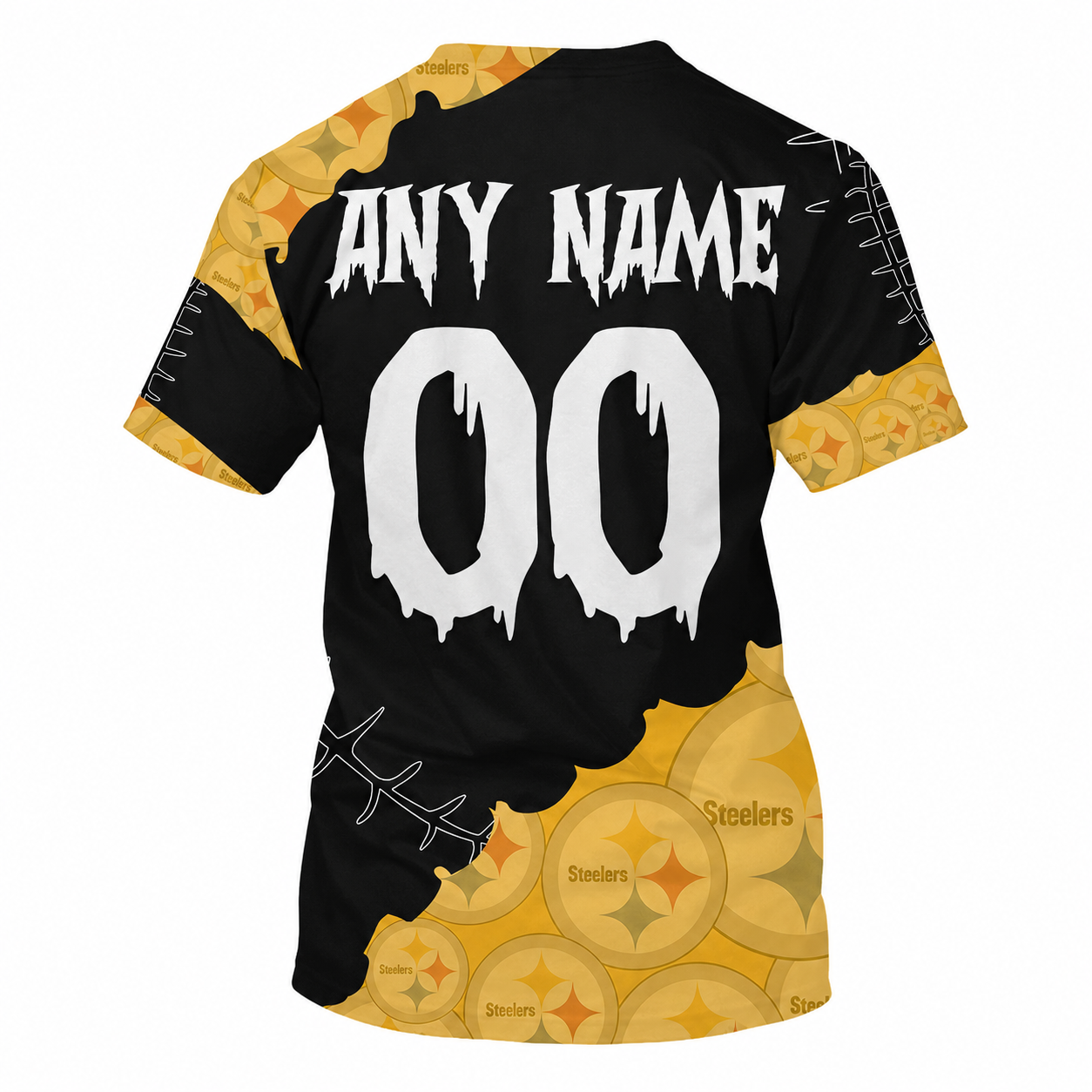 Limited Edition – Customized NFL Pittsburgh Steelers Halloween Skull Apparel For Fans - Image 2
