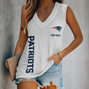 Limited Edition – Customized NFL New England Patriots Women’s V-Neck Tank Top