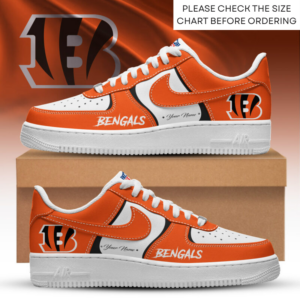 Limited Edition – Customized NFL Cincinnati Bengals Air Force 1 Shoes