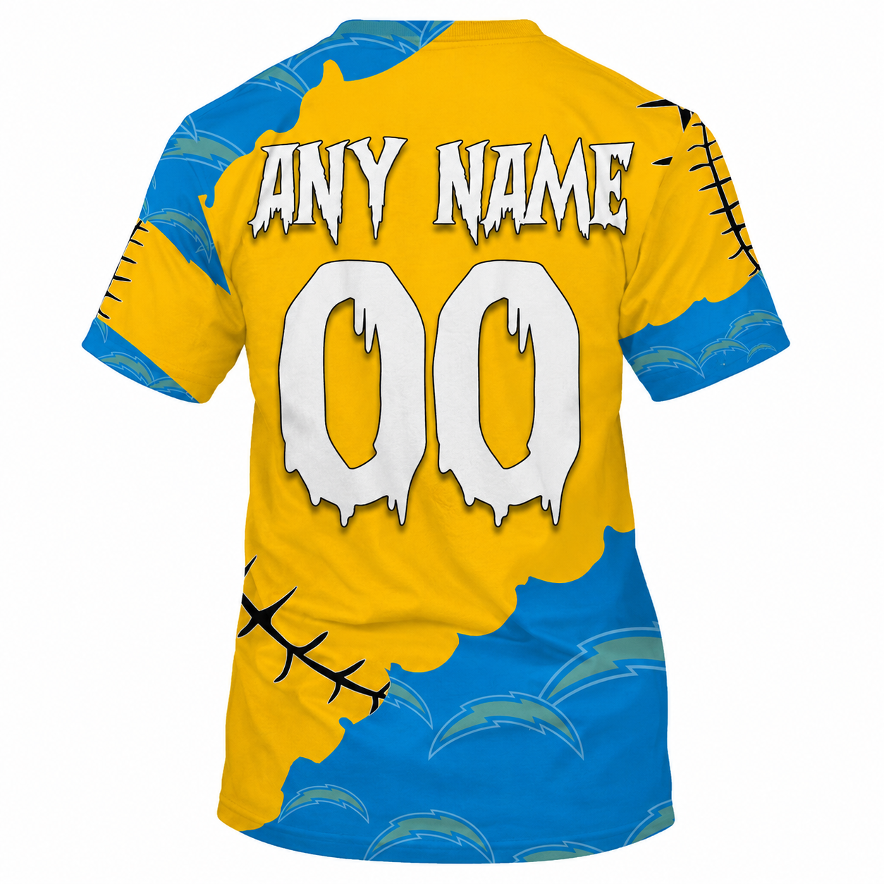 Limited Edition – Customized NFL Los Angeles Chargers Halloween Skull Apparel For Fans - Image 2