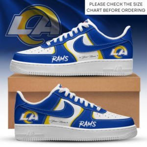 Limited Edition – Customized NFL Los Angeles Rams Air Force 1 Shoes