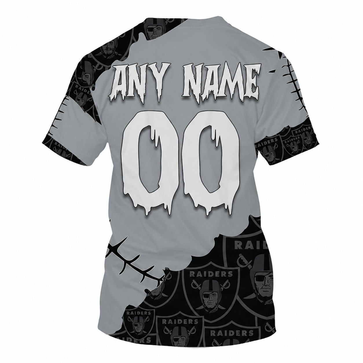 Limited Edition – Customized NFL Las Vegas Raiders Halloween Skull Apparel For Fans - Image 2