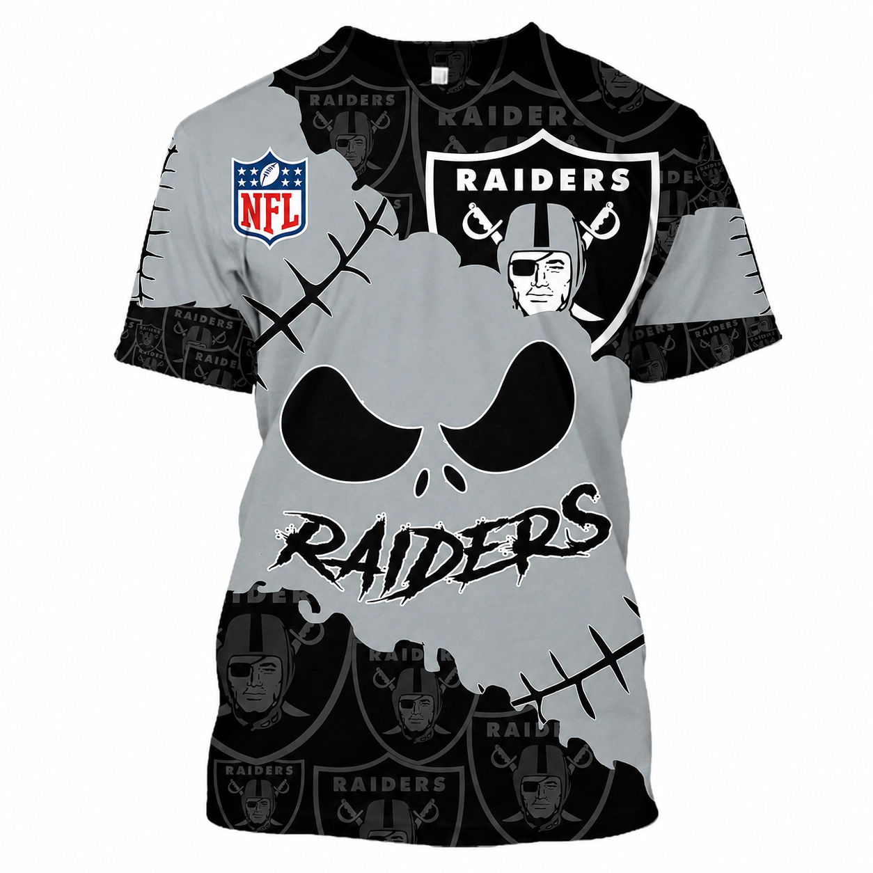 Limited Edition – Customized NFL Las Vegas Raiders Halloween Skull Apparel For Fans