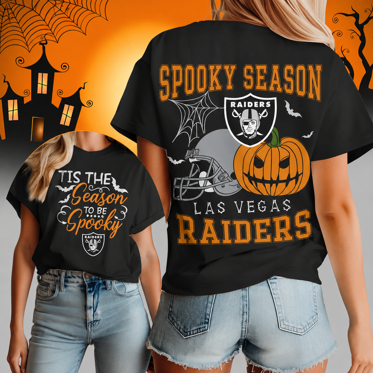 Limited Edition – Customized NFL Las Vegas Raiders Halloween T-Shirt