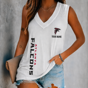 Limited Edition – Customized NFL Atlanta Falcons Women’s V-Neck Tank Top