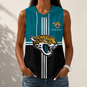 Limited Edition – Customized NFL Jacksonville Jaguars Women’s Sleeveless Hooded Pocket Tank Top