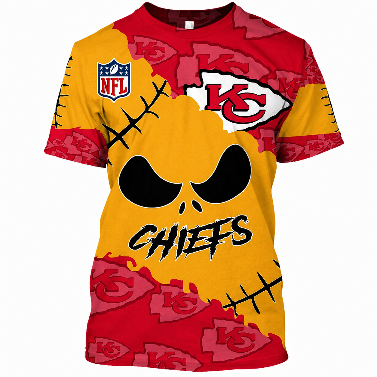 Limited Edition – Customized NFL Kansas City Chiefs Halloween Skull Apparel For Fans