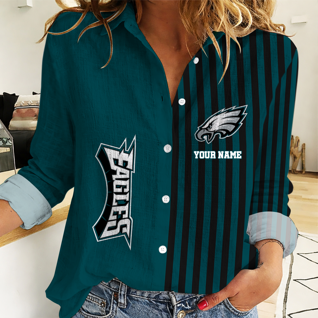 Limited Edition – Customized NFL Philadelphia Eagles Women Casual Shirt