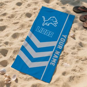 Limited Edition – Customized NFL Detroit Lions Beach Towel