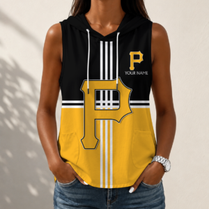 Limited Edition – Customized MLB Pittsburgh Pirates Women’s Sleeveless Hooded Pocket Tank Top