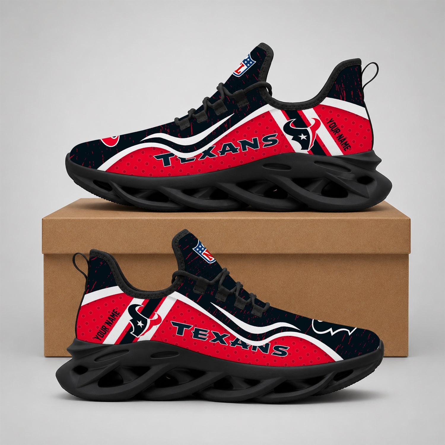 Limited Edition – Customized NFL Houston Texans Max Soul Shoes - Image 2