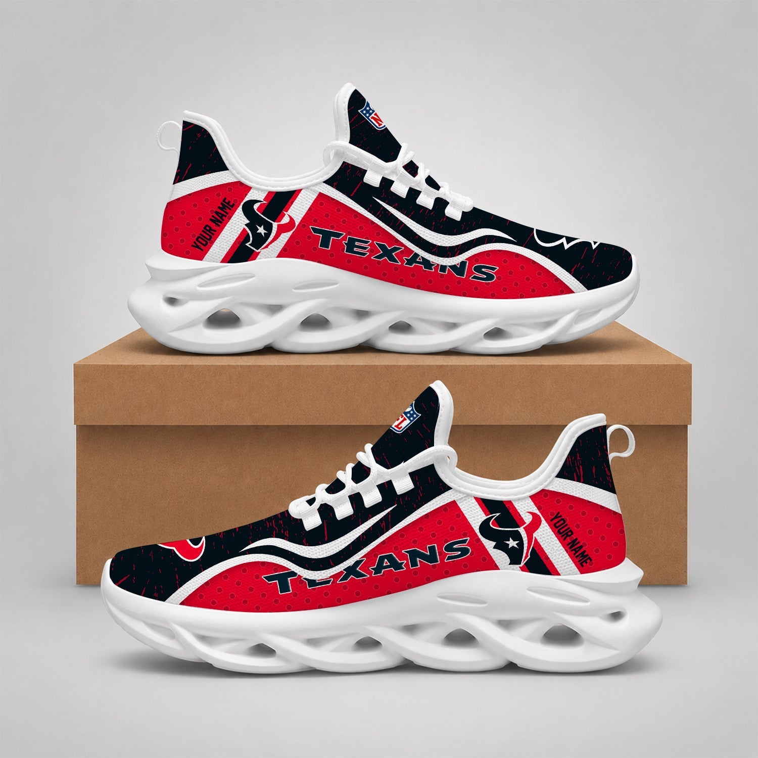 Limited Edition – Customized NFL Houston Texans Max Soul Shoes