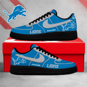 Limited Edition – Customized NFL Detroit Lions Air Force 1 Shoes