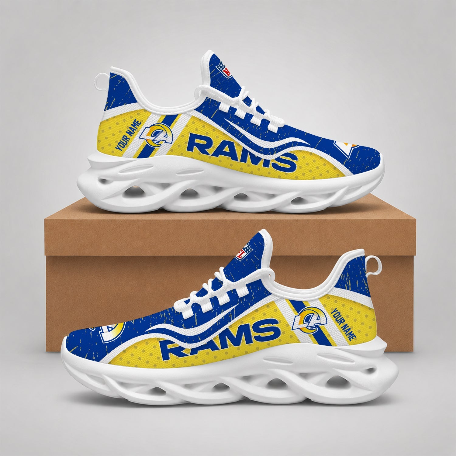 Limited Edition – Customized NFL Los Angeles Rams Max Soul Shoes