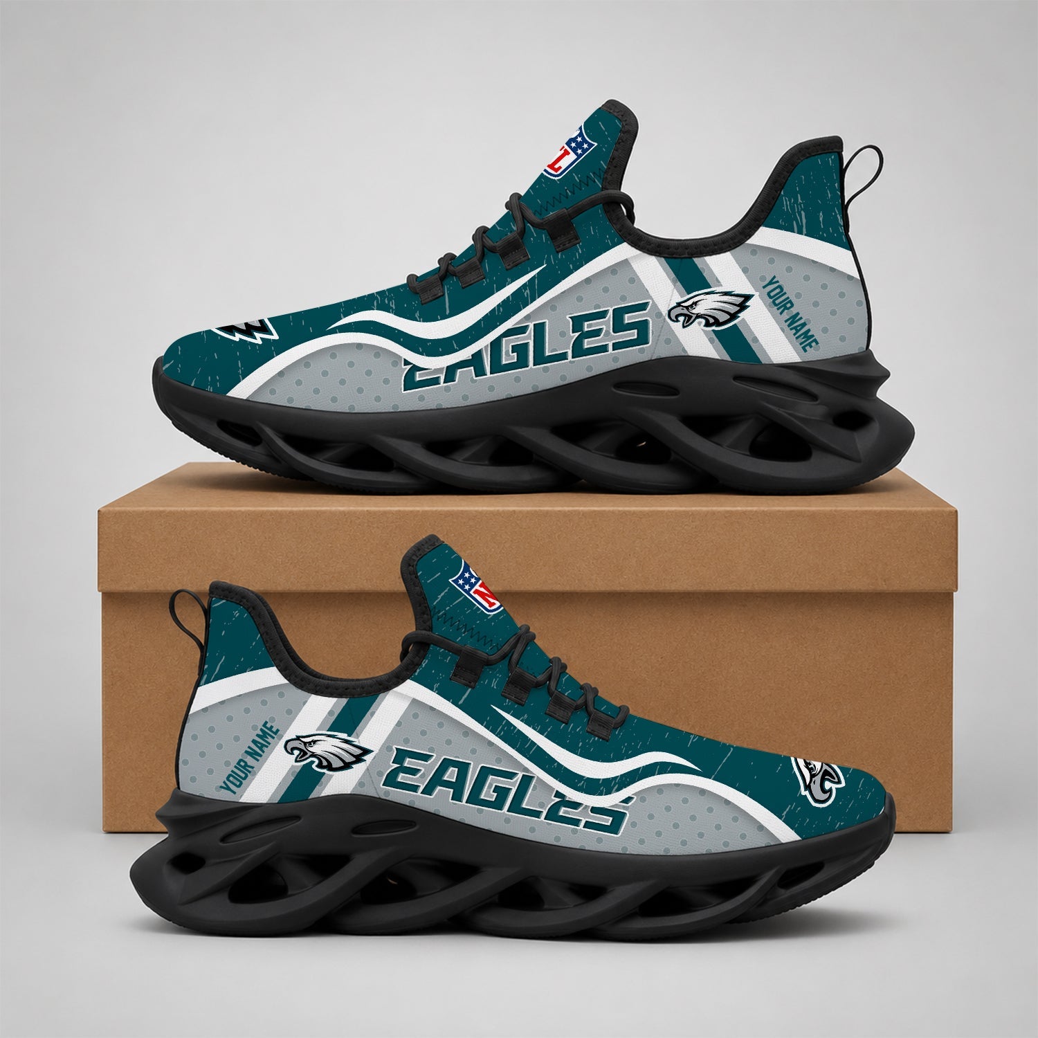 Limited Edition – Customized NFL Philadelphia Eagles Max Soul Shoes - Image 2