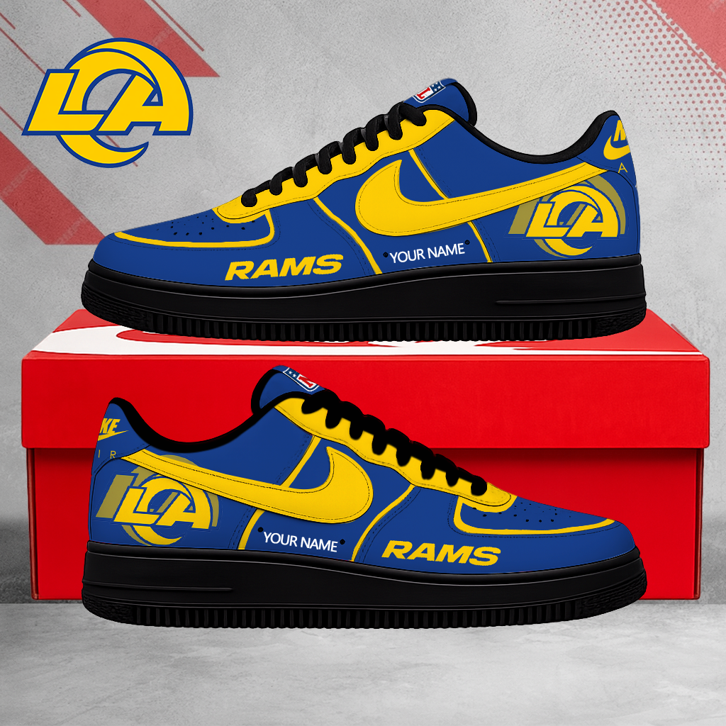 Limited Edition – Customized NFL Los Angeles Rams Air Force 1 Shoes