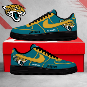 Limited Edition – Customized NFL Jacksonville Jaguars Air Force 1 Shoes