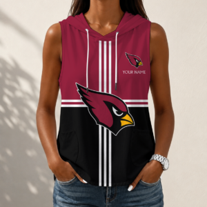 Limited Edition – Customized NFL Arizona Cardinals Women’s Sleeveless Hooded Pocket Tank Top