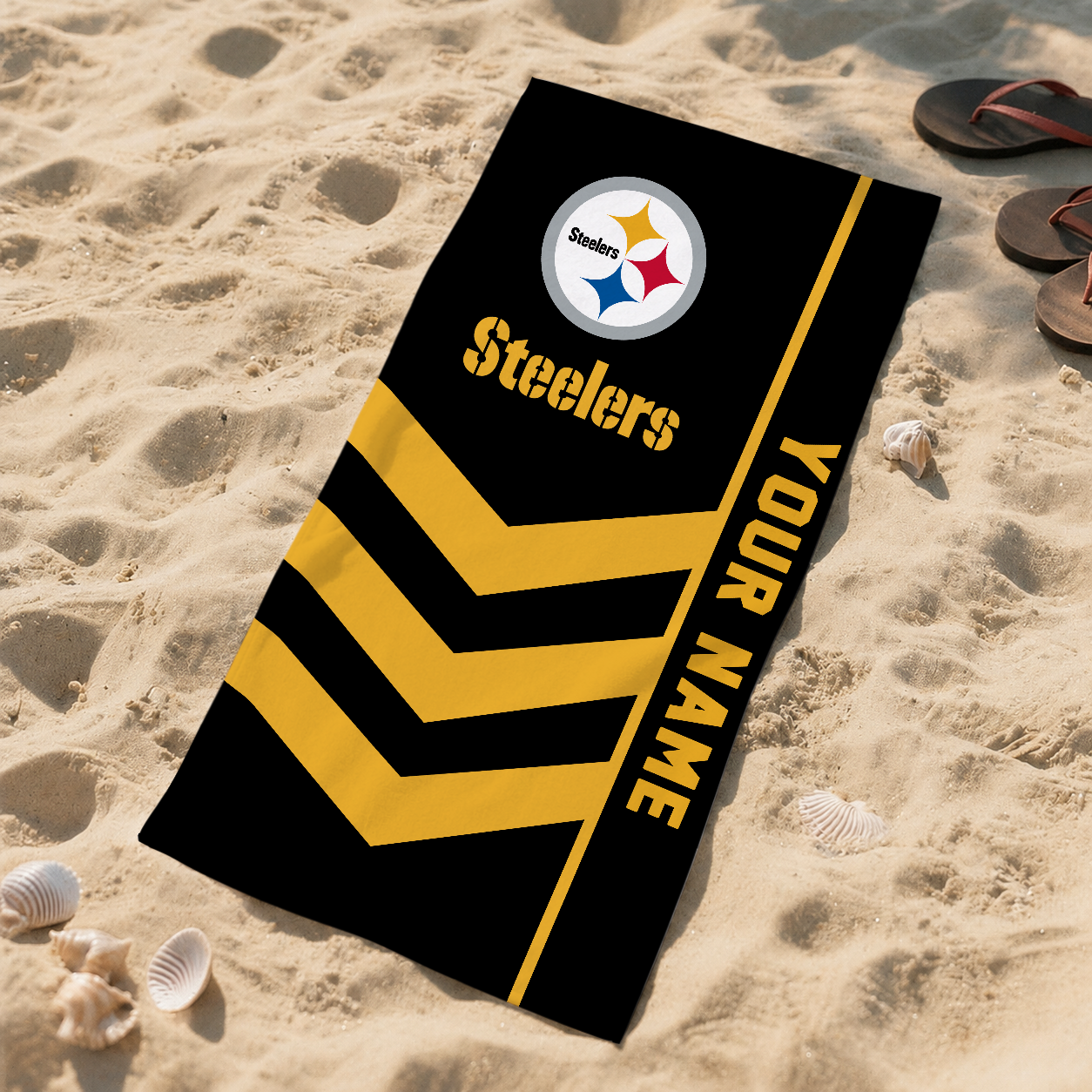 Limited Edition – Customized NFL Pittsburgh Steelers Beach Towel
