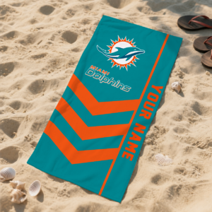 Limited Edition – Customized NFL Miami Dolphins Beach Towel