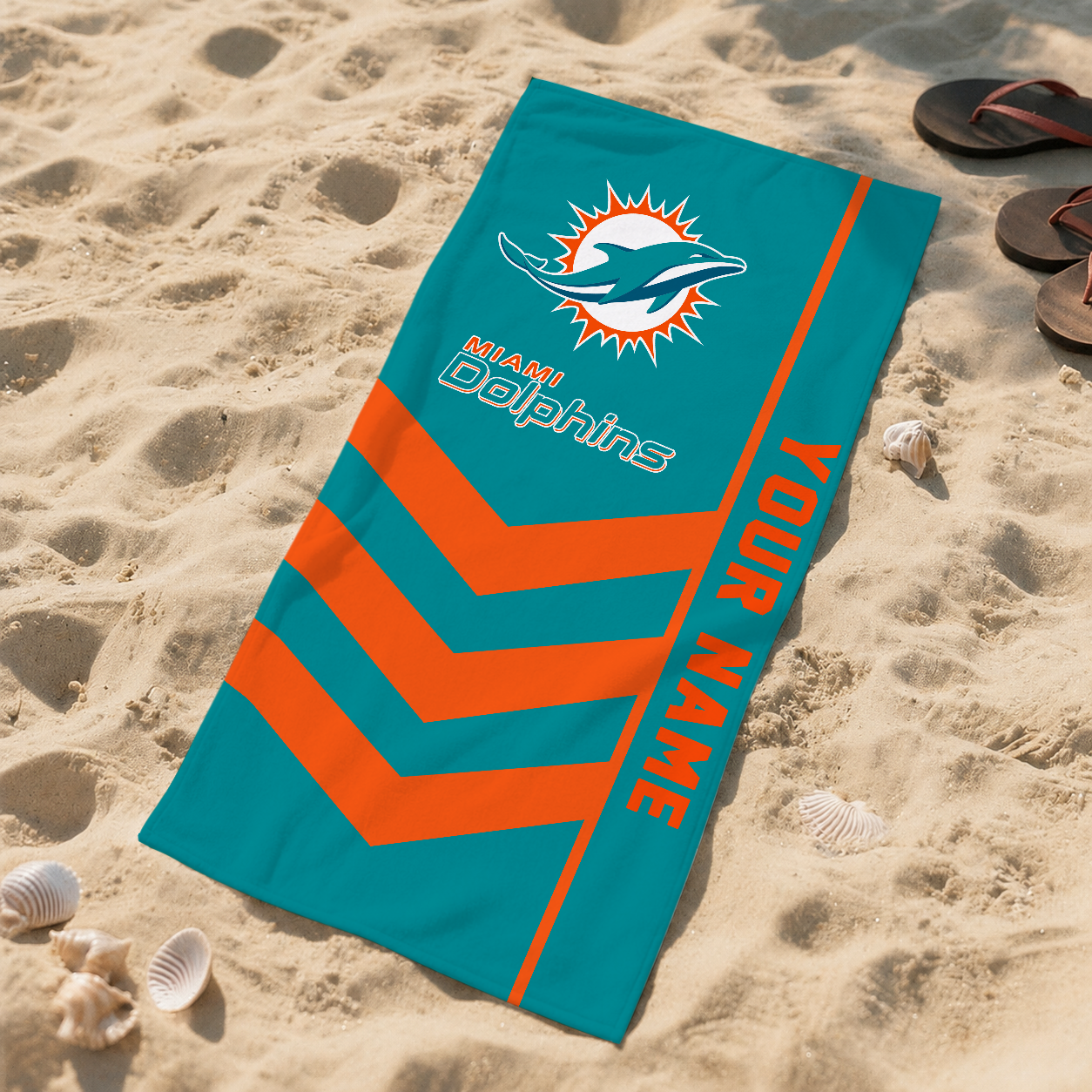 Limited Edition – Customized NFL Miami Dolphins Beach Towel
