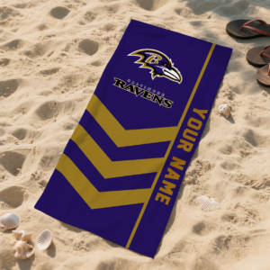 Limited Edition – Customized NFL Baltimore Ravens Beach Towel