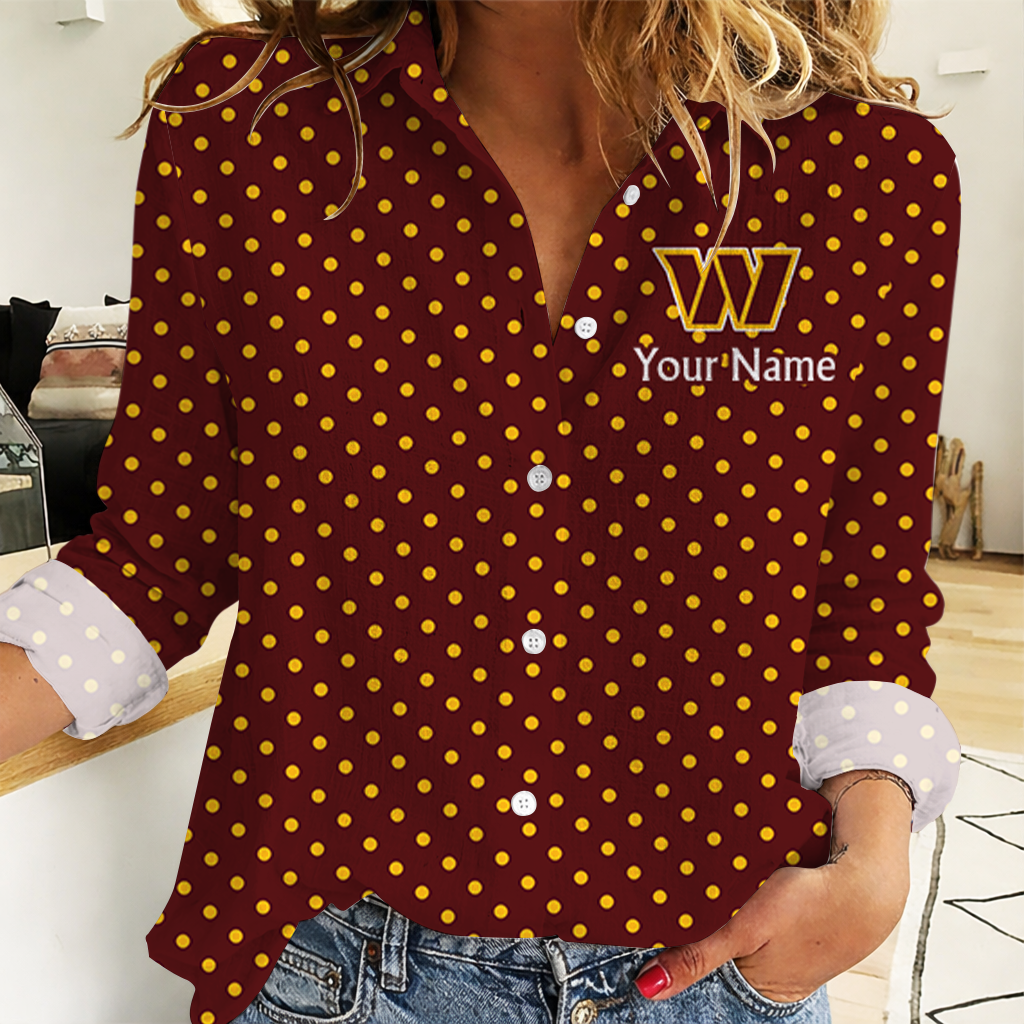 Limited Edition – Customized NFL Washington Commanders Women Casual Shirt