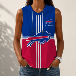 Limited Edition – Customized NFL Buffalo Bills Women’s Sleeveless Hooded Pocket Tank Top