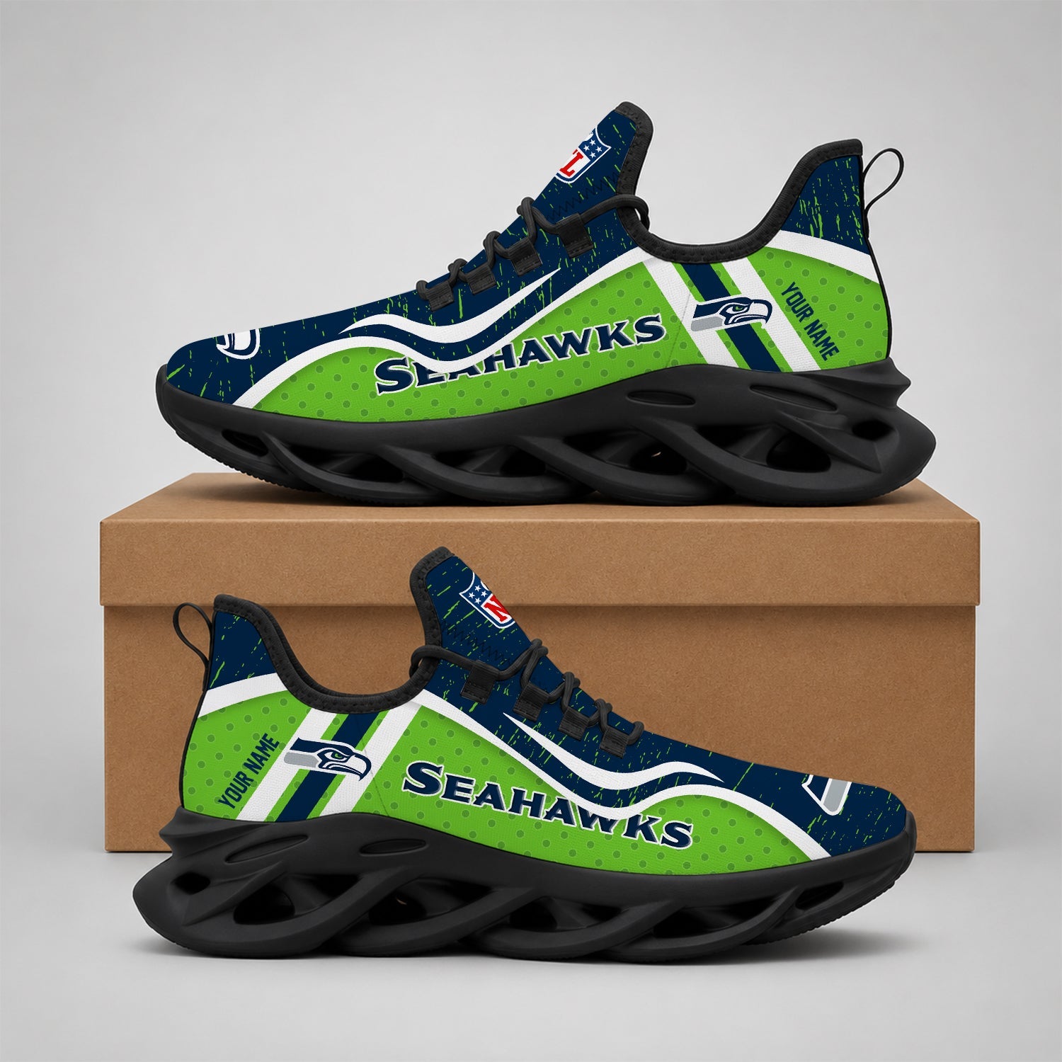 Limited Edition – Customized NFL Seattle Seahawks Max Soul Shoes - Image 2