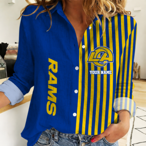 Limited Edition – Customized NFL Los Angeles Rams Women Casual Shirt