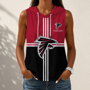 Limited Edition – Customized NFL Atlanta Falcons Women’s Sleeveless Hooded Pocket Tank Top