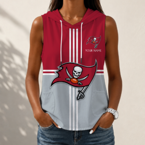 Limited Edition – Customized NFL Tampa Bay Buccaneers Women’s Sleeveless Hooded Pocket Tank Top