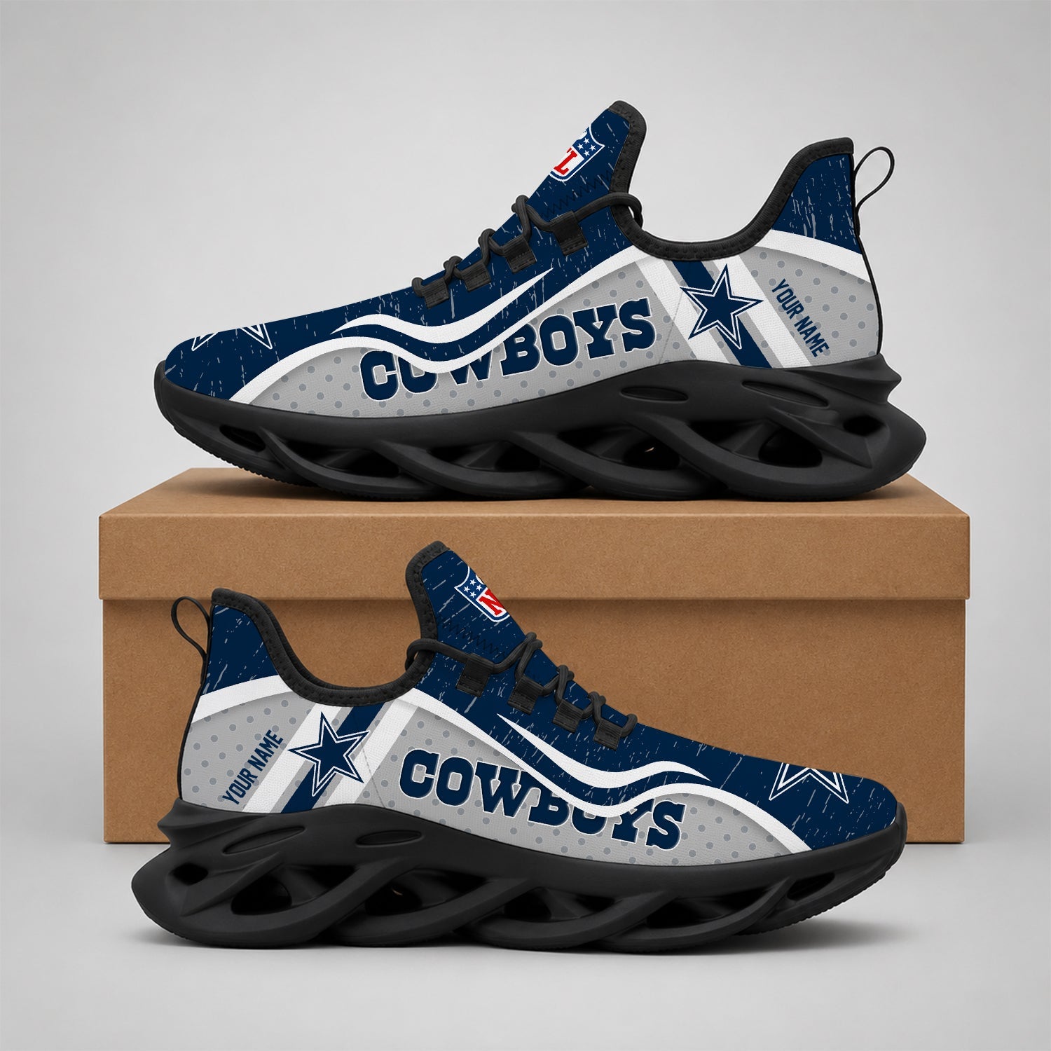 Limited Edition – Customized NFL Dallas Cowboys Max Soul Shoes - Image 2