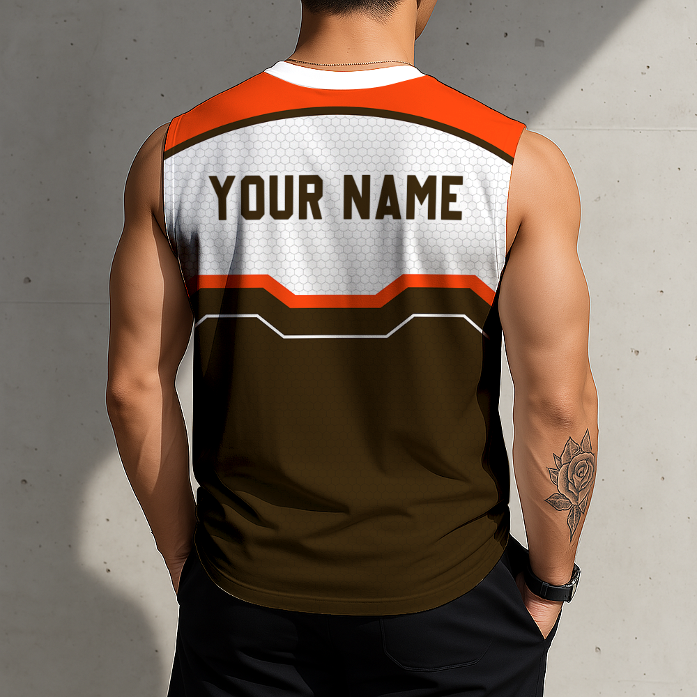 Limited Edition – Customized NFL Cleveland Browns Men’s Gym Shirt - Image 2