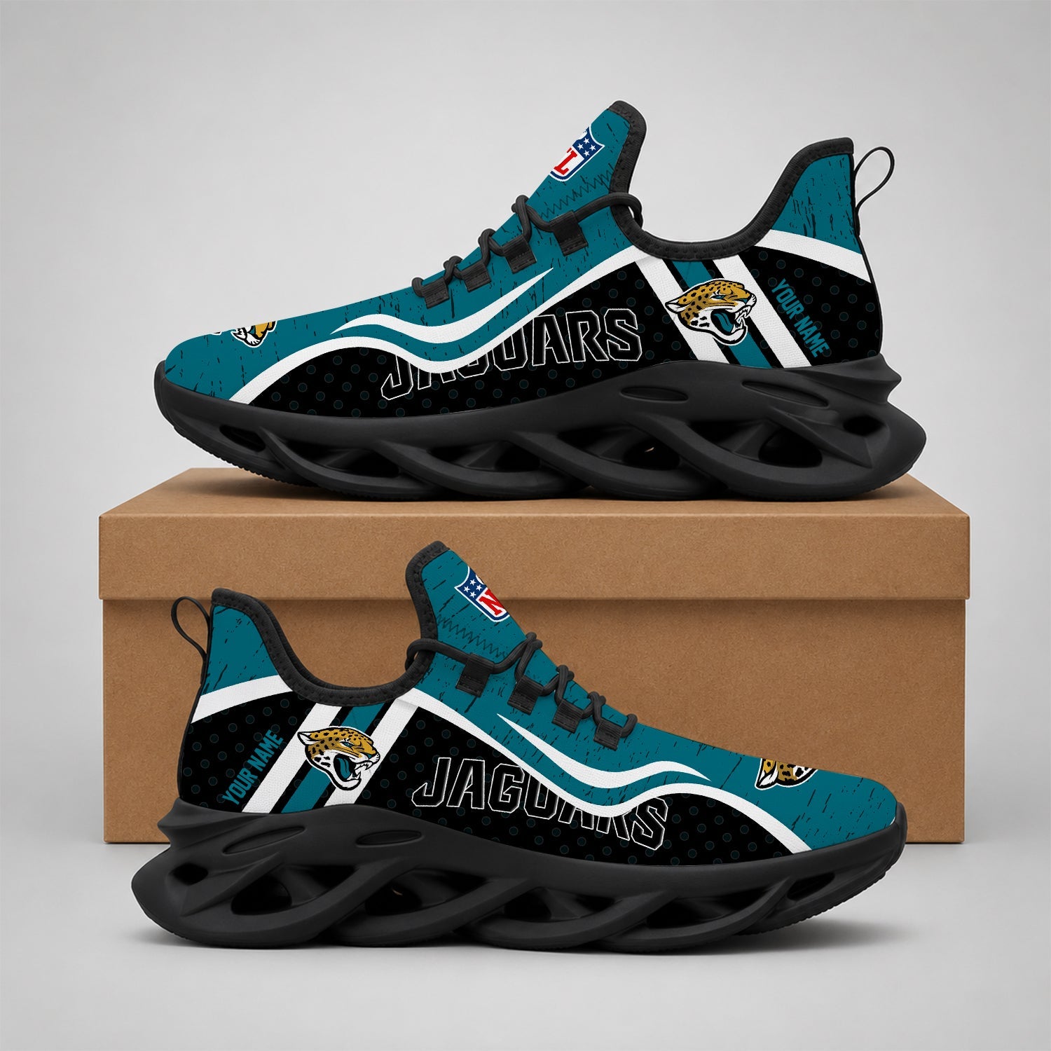 Limited Edition – Customized NFL Jacksonville Jaguars Max Soul Shoes - Image 2