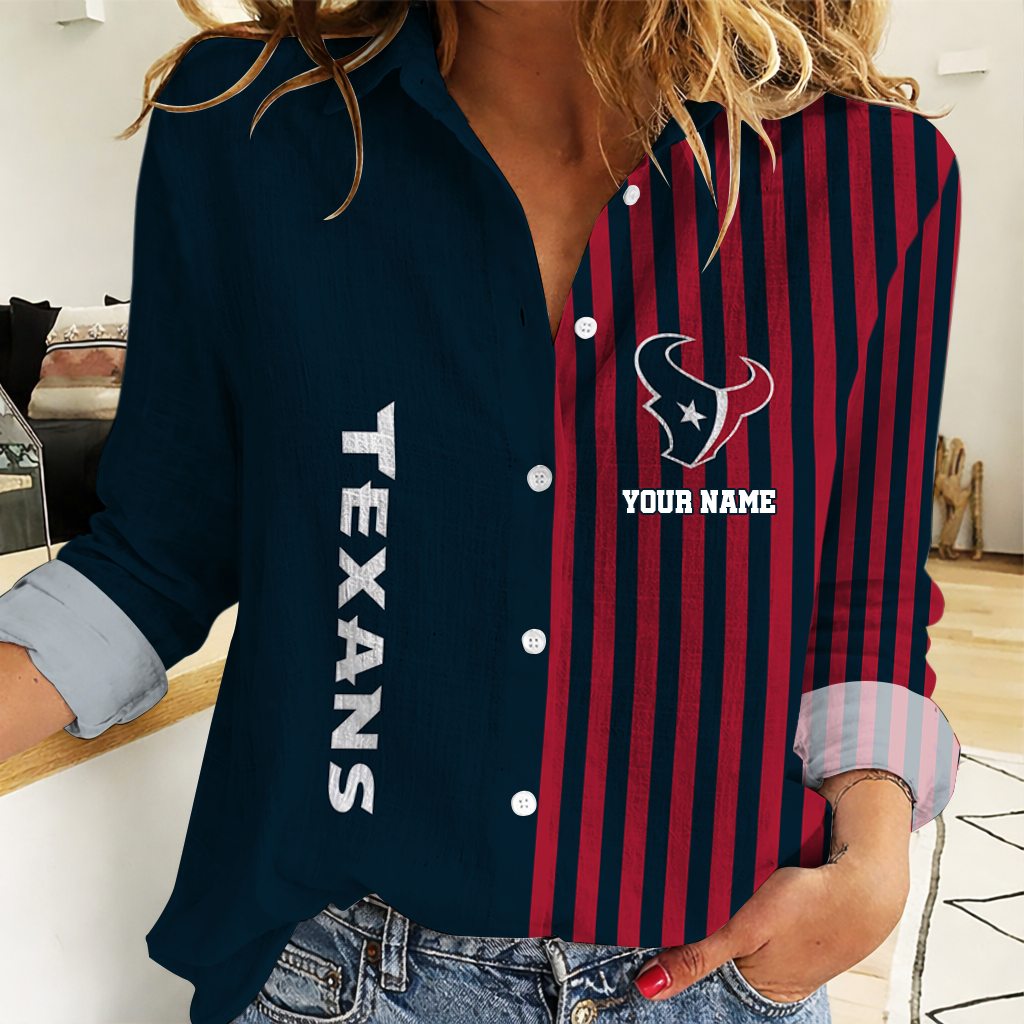 Limited Edition – Customized NFL Houston Texans Women Casual Shirt