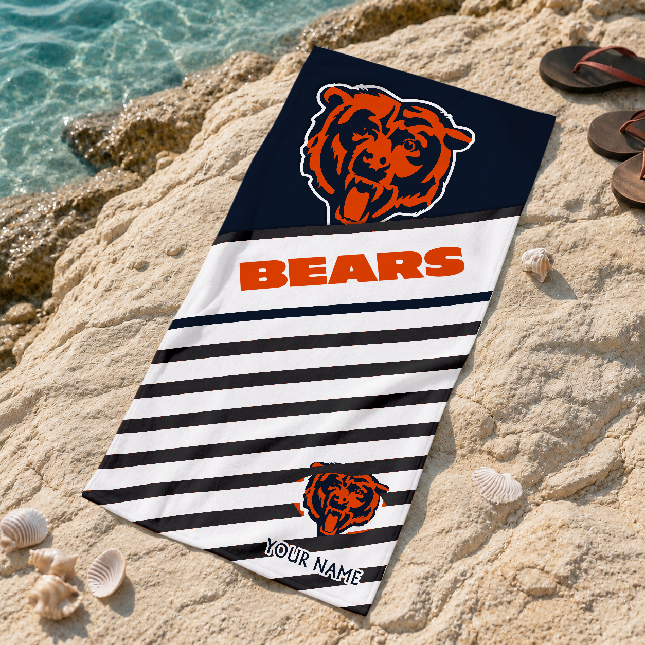 Limited Edition – Customized NFL Chicago Bears Beach Towel