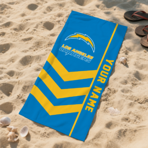 Limited Edition – Customized NFL Los Angeles Chargers Beach Towel