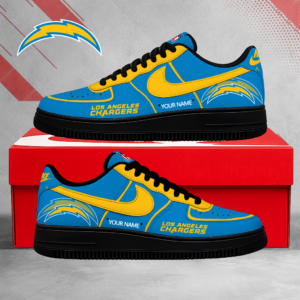 Limited Edition – Customized NFL Los Angeles Chargers Air Force 1 Shoes