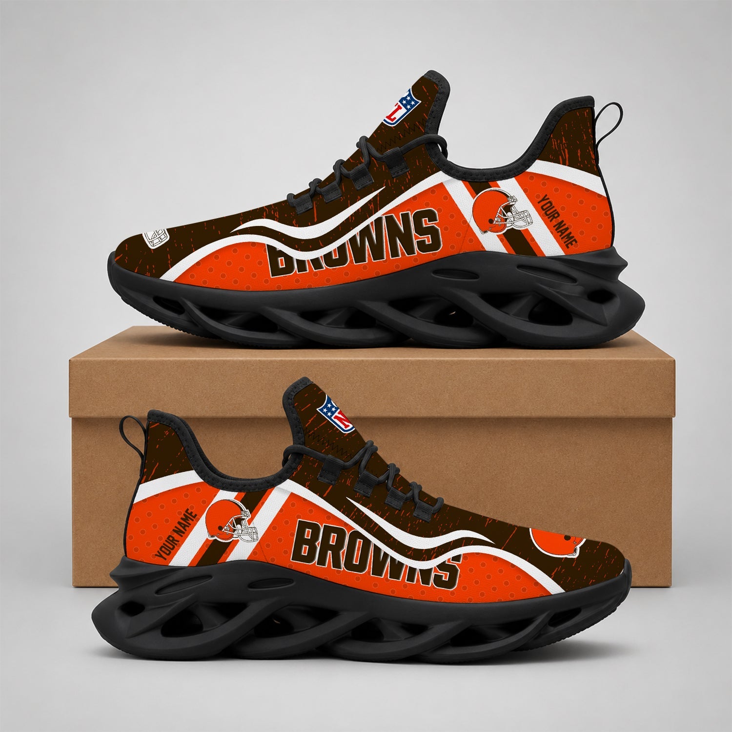 Limited Edition – Customized NFL Cleveland Browns Max Soul Shoes - Image 2
