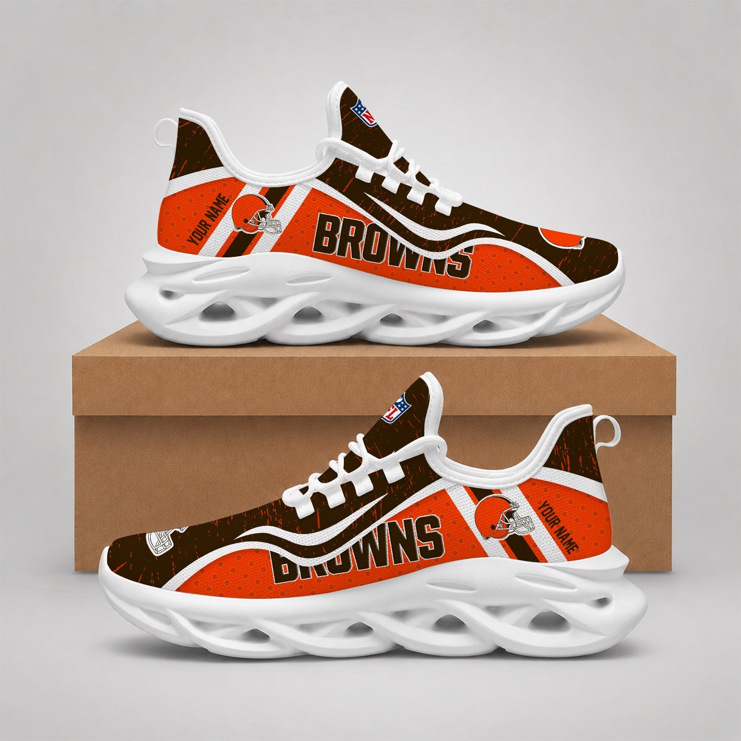 Limited Edition – Customized NFL Cleveland Browns Max Soul Shoes