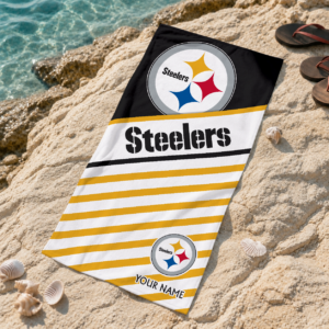 Limited Edition – Customized NFL Pittsburgh Steelers Beach Towel
