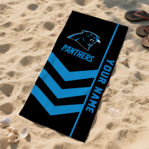 Limited Edition – Customized NFL Carolina Panthers Beach Towel