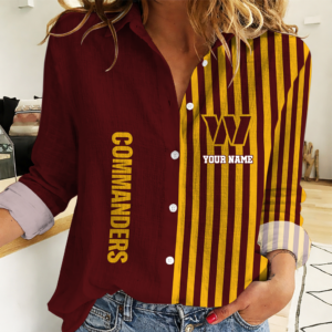 Limited Edition – Customized NFL Washington Commanders Women Casual Shirt